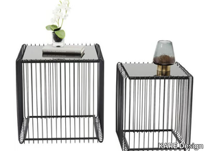 WIRE - Square mirrored glass coffee table _ KARE Design