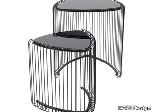 WIRE TRIANGLE - Triangular metal coffee table _ KARE Design
