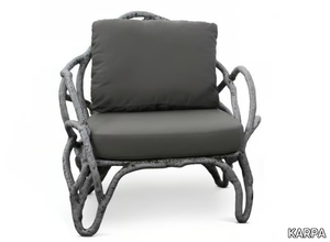 EROS - Upholstered fiberglass armchair with armrests _ KARPA