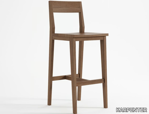 NOUVEAU BISTRO - Solid wood barstool with back _ KARPENTER