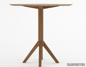 NOUVEAU BISTRO - Square solid wood high table _ KARPENTER