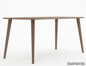 DOMANI - Rectangular solid wood dining table _ KARPENTER