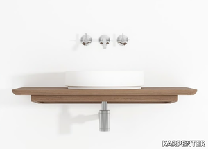 EAST BATH - Single teak washbasin countertop _ KARPENTER