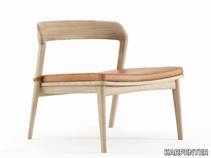 GRASSHOPPER - Solid wood easy chair with integrated cushion _ KARPENTER