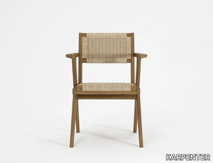 TRIBUTE OUTDOOR - Teak chair with armrests _ KARPENTER