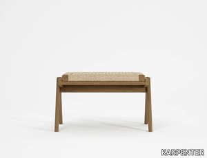 TRIBUTE OUTDOOR - Teak garden footstool _ KARPENTER