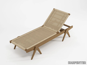 TRIBUTE OUTDOOR - Recliner teak sun lounger _ KARPENTER