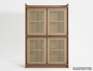 ROOTS - Solid wood and rattan highboard _ KARPENTER