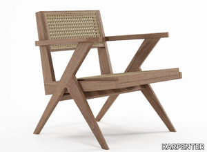 TRIBUTE - Rattan easy chair with armrests _ KARPENTER