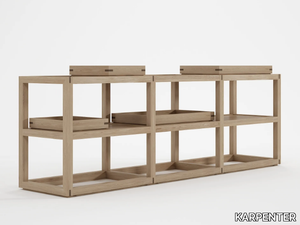 UP & DOWN HORIZONTAL III - Open wooden shelving unit _ KARPENTER