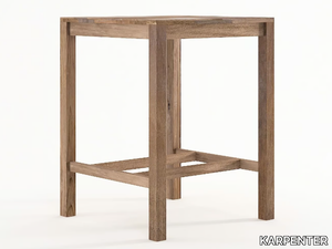 ORGANIK - Square reclaimed wood high table _ KARPENTER