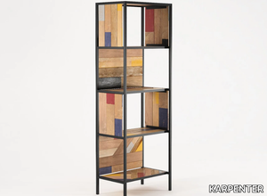 PLANKE VERTICAL RACK 4 - Reclaimed wood bookcase _ KARPENTER