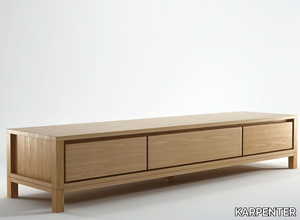 SOLID - Low wooden TV cabinet _ KARPENTER