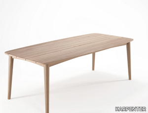 GRASSHOPPER OUTDOOR - Rectangular teak dining table _ KARPENTER