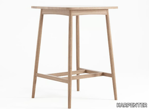 TWIST - Square solid wood high table _ KARPENTER