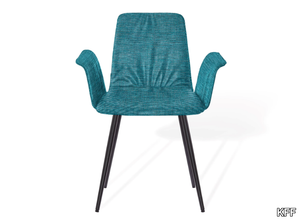 MAVERICK CASUAL - Upholstered chair with armrests and legs in tubular steel _ KFF