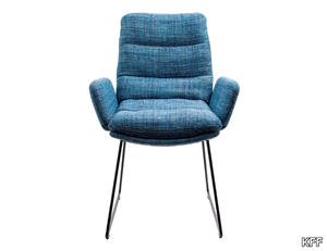 ARVA - Sled base upholstered chair with armrests _ KFF