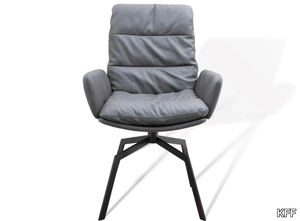 ARVA - Swivel trestle-based chair with armrests _ KFF