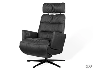 ARVA E-LOUNGE - Armchair with motorised functions with armrests with 5-spoke base _ KFF