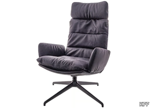 ARVA LOUNGE - Swivel armchair with headrest with 4-spoke base _ KFF