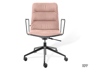 ARVA LIGHT - Swivel upholstered office chair with armrests _ KFF