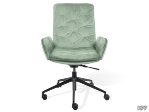 ARVA STITCH - Tufted chair with castors _ KFF