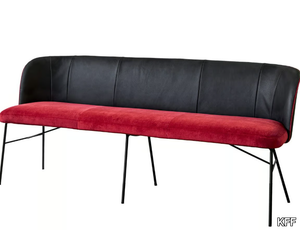 GAIA LINE - Upholstered bench with back _ KFF