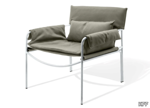 POOL OUTDOOR LOUNGE - Stainless steel garden armchair with armrests _ KFF