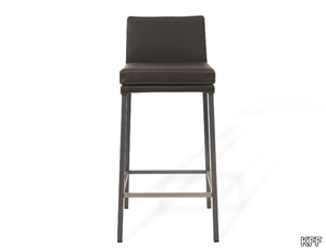 TEXAS FLAT - Upholstered counter stool with back _ KFF