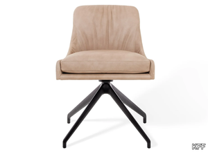 YOUMA CASUAL - Swivel upholstered trestle-based chair _ KFF