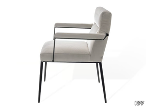 D-FINE - Side chair with armrests and 4-leg round tube frame conical _ KFF