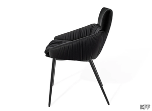 FAYE CASUAL - Side chair with low armrests and 4-leg-metal-frame conical _ KFF