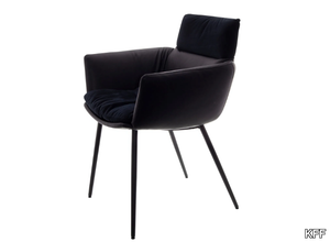 FAYE - Side chair with armrests and 4-leg-metal-frame conical _ KFF