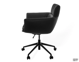 FAYE - Side chair with armrests and 5-leg-star-frame SL with castor _ KFF