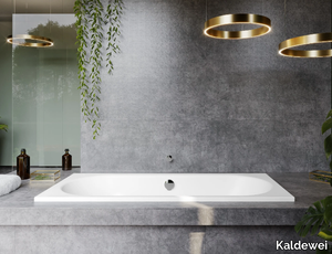 CLASSIC DUO - Rectangular enamelled steel bathtub _ Kaldewei