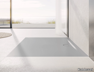 SUPERPLAN ZERO - Flush fitting enamelled steel shower tray _ Kaldewei