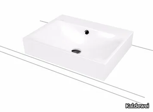 SILENIO - Countertop rectangular enamelled steel washbasin _ Kaldewei