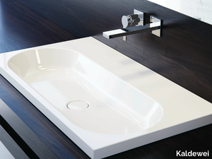 CENTRO - Countertop rectangular enamelled steel washbasin _ Kaldewei