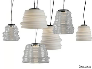 BIBENDUM - Glass pendant lamp _ Karman