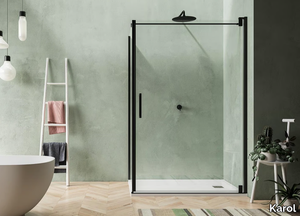 BLACKBERRY QW+QL - Corner shower cabin with pivot door _ Karol