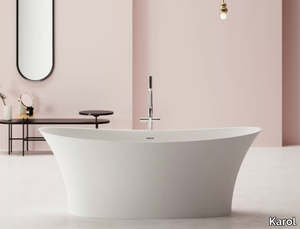 MADRAS - Freestanding oval Kstone bathtub _ Karol