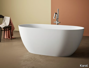 BOTERO - Freestanding oval Kstone bathtub _ Karol