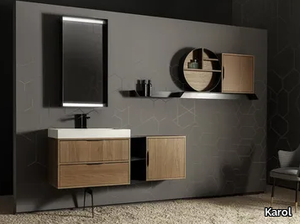 MUTEVOLE 07 - Wall-mounted vanity unit with drawers _ Karol