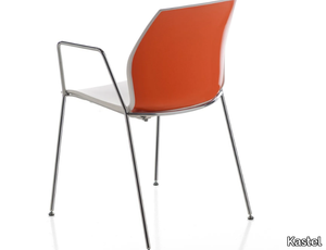 KALEA - Plastic chair with armrests with linking device _ Kastel