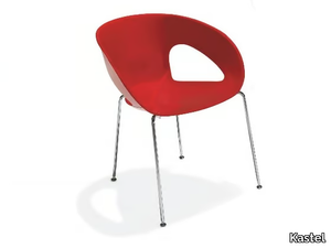 KRIZIA - Chair with armrests open back _ Kastel