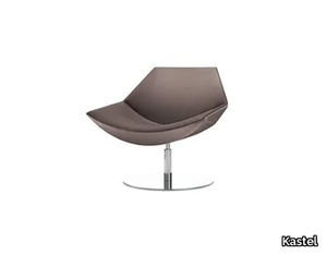 KAYAK - Swivel leather easy chair _ Kastel