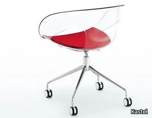 KRIZIA - Trestle-based office chair with castors _ Kastel