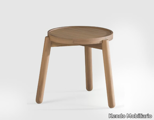 VAN - Round wooden side table _ Kendo Mobiliario