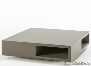 VERA - Square low coffee table with integrated magazine rack _ Kendo Mobiliario