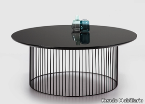IDRA - Round steel and wood coffee table _ Kendo Mobiliario